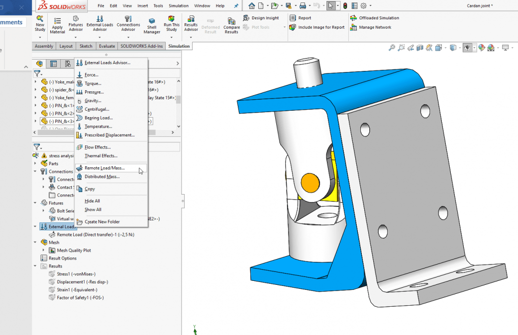 Enhancements In PropertyManager In SOLIDWORKS Simulation