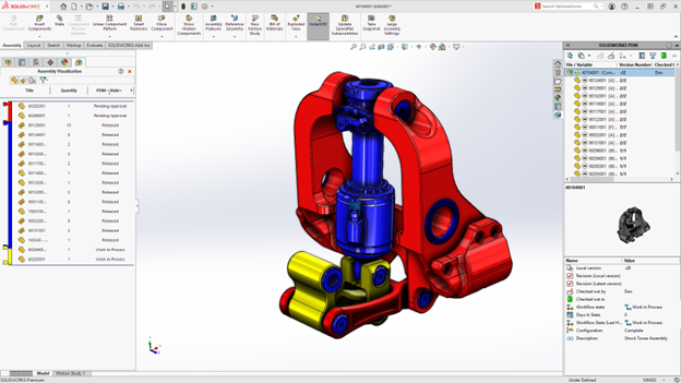 SOLIDWORKS 2024 3D model showcasing improved visual content