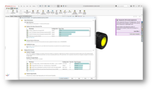 SOLIDWORKS 2026 FD02 showing AI-driven assembly performance evaluation with diagnostics and recommendations for optimizing large assemblies.