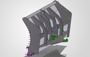 Simplified 3Dmodel with applied conditions